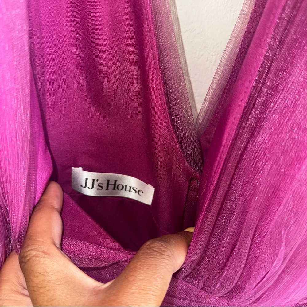 JJs House Magenta Tulle Gown - Picture 5 of 10